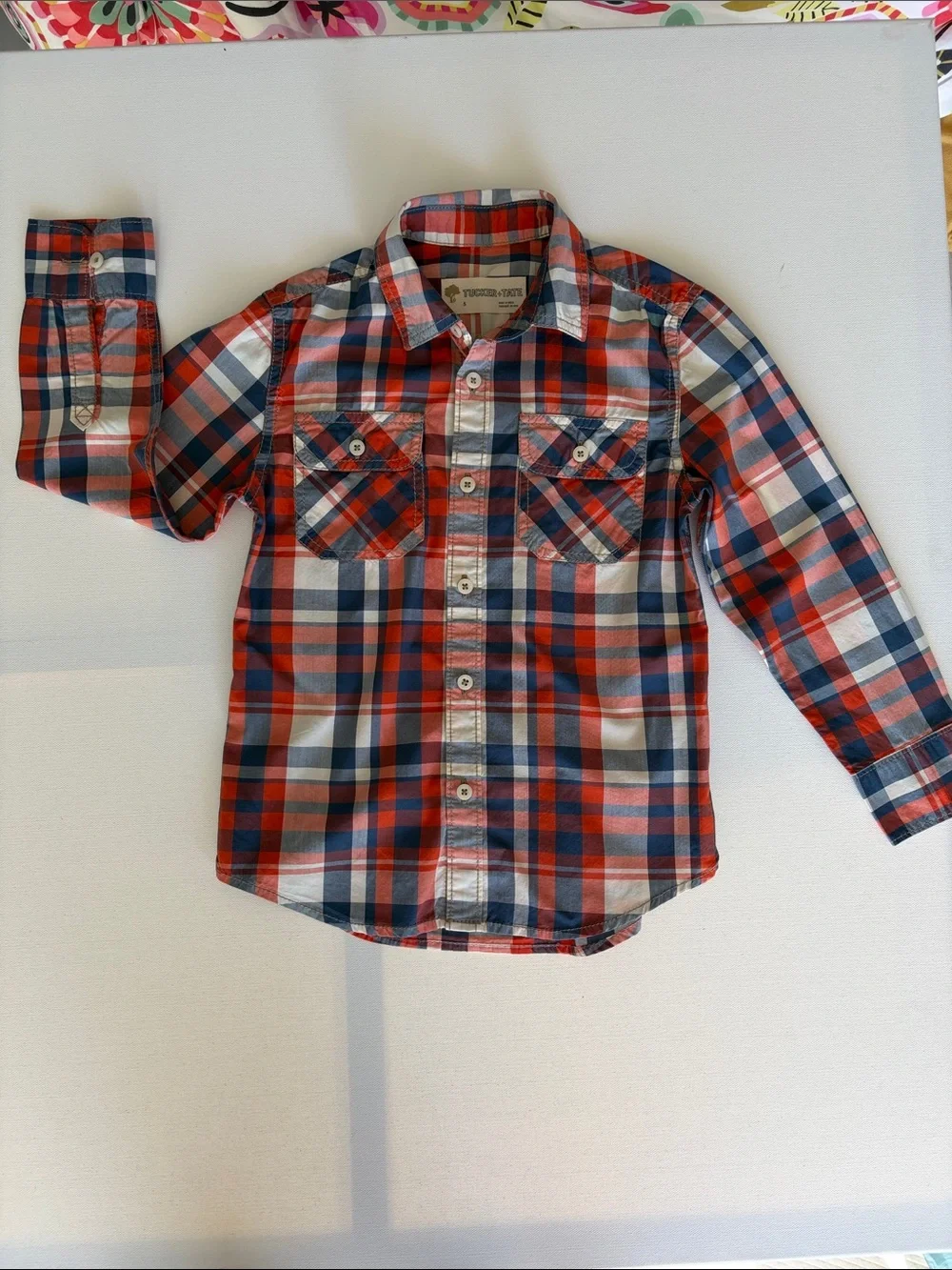 Bundle 3 shirts Old Navy Red & Blue Kids Shirt and Plaid Button-Down Set